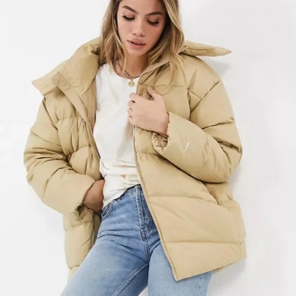 NWT The North Face Women’s Palomar Down Parka Coat Jacket Relaxed fit Khaki M BE - Picture 8 of 16